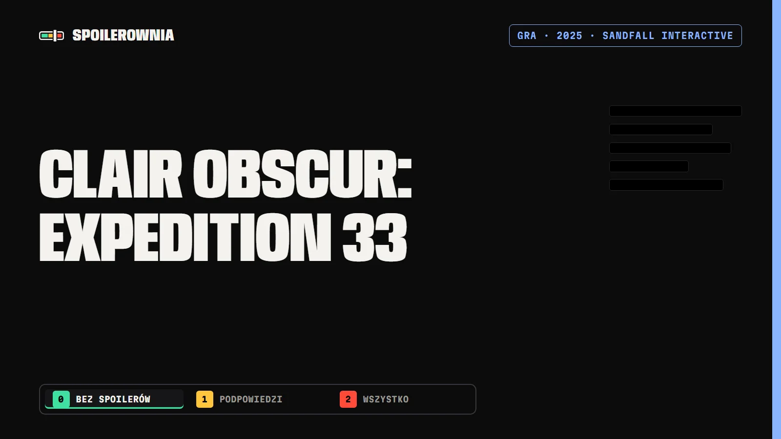 Clair Obscur: Expedition 33 - okładka Spoilerowni
