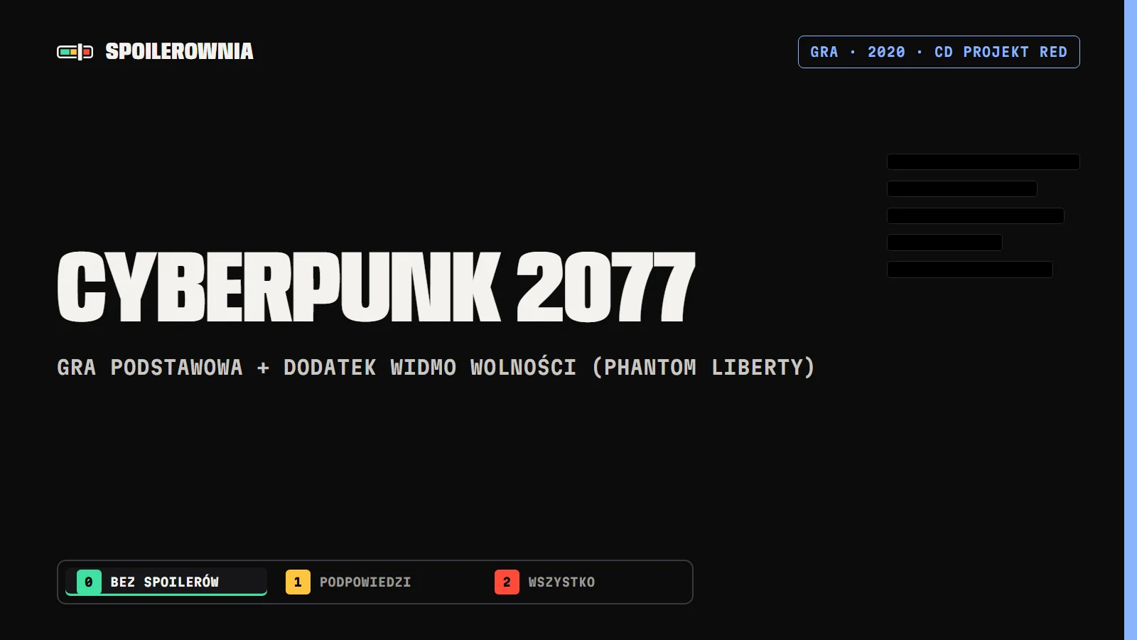 Cyberpunk 2077 - okładka Spoilerowni