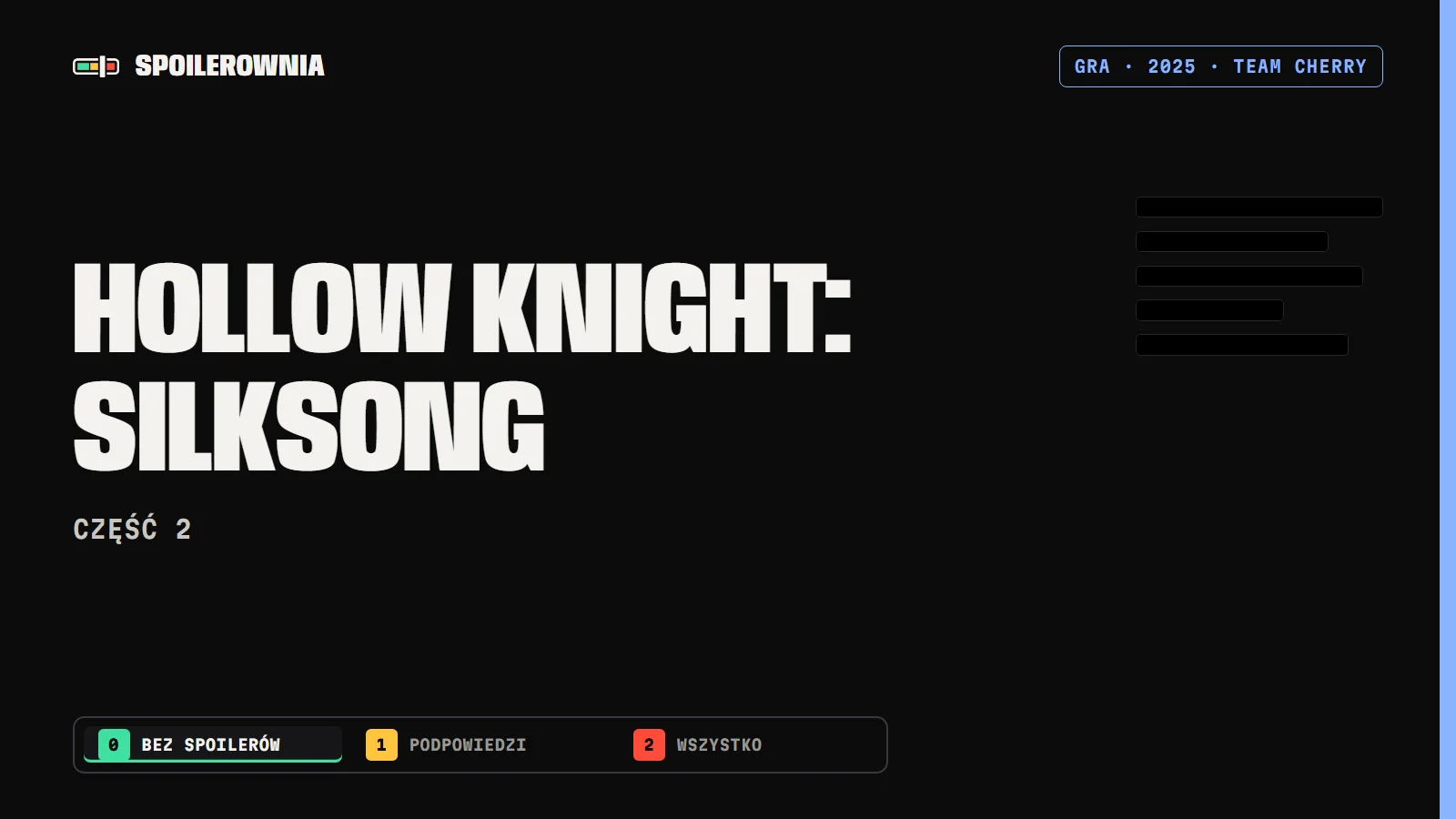 Hollow Knight: Silksong - okładka Spoilerowni