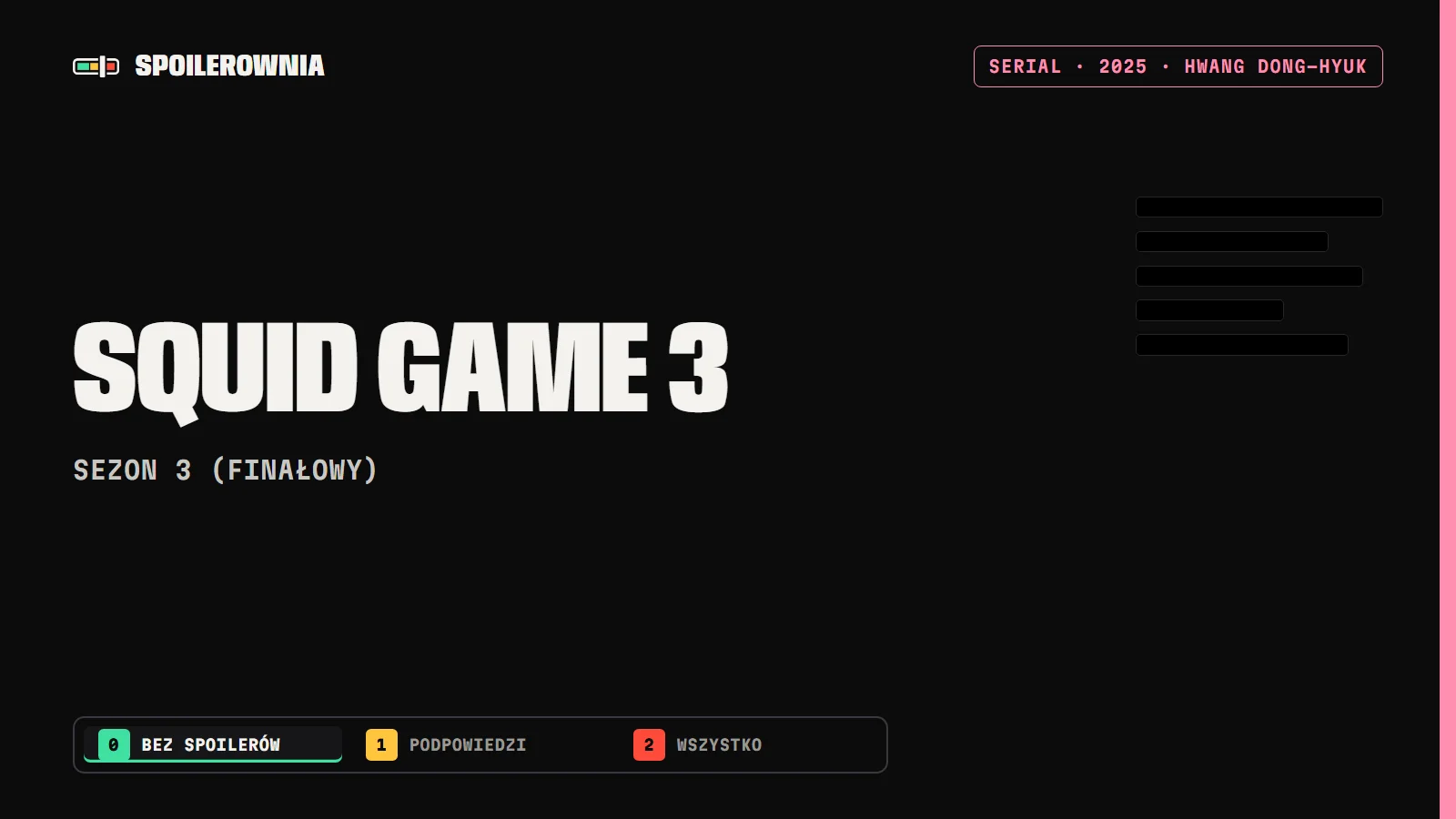 Squid Game 3 - okładka Spoilerowni