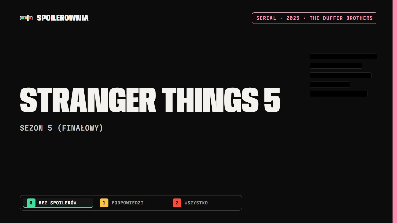 Stranger Things 5 - okładka Spoilerowni
