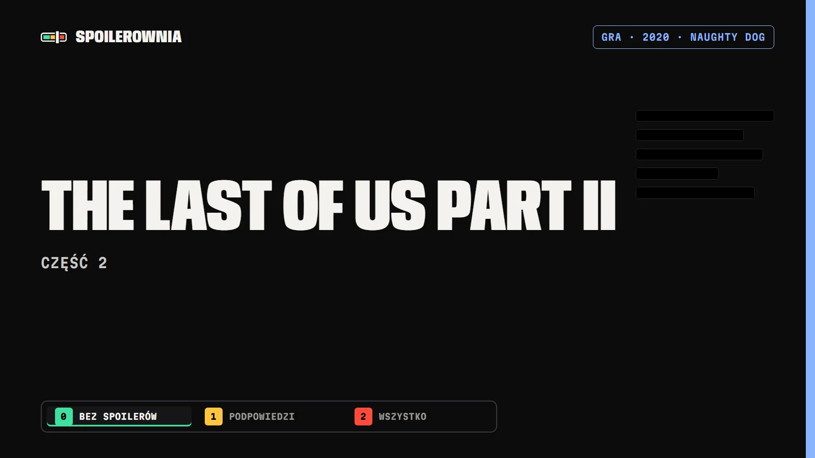 The Last of Us Part II - okładka Spoilerowni